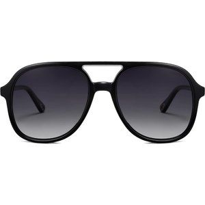 Women Classic 70s Black Grey Retro Trendy Square Oversized Polarized Sunglasses